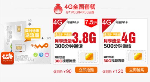 广东联通4G新年再发力，全国套餐升级促转型