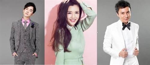 Angelababy蔡依林潘玮柏贝贝亮相WCA2015全球总决赛 