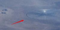 乘客飞过51区意外拍到UFO 露出部分金属机体