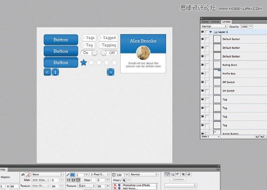 Fireworks打造专属的UI套件教程,PS教程,思缘教程网