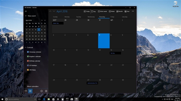 Windows 10暗黑主题图赏:喜欢吗?