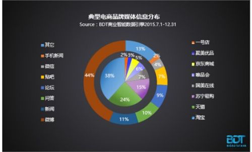BDT大数据:典型电商品牌媒体信息分布