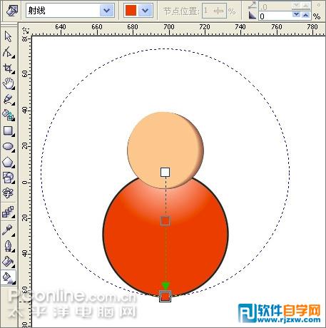 Coreldraw绘制一个滑稽可爱的不倒翁_软件自学网