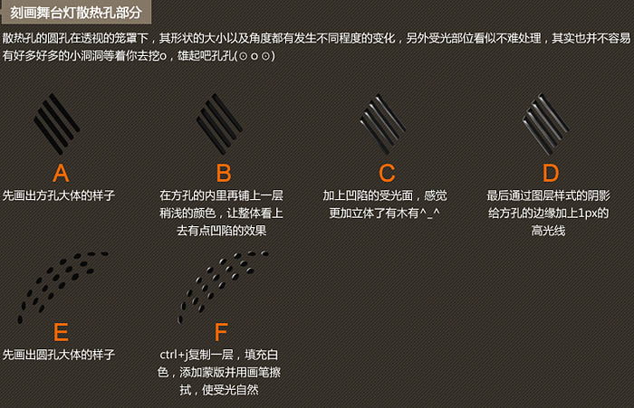 用PS制作舞台上的逼真金属射灯图片