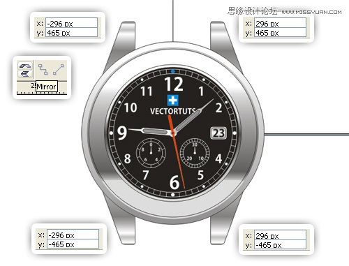 CorelDraw绘制超真实的手表教程