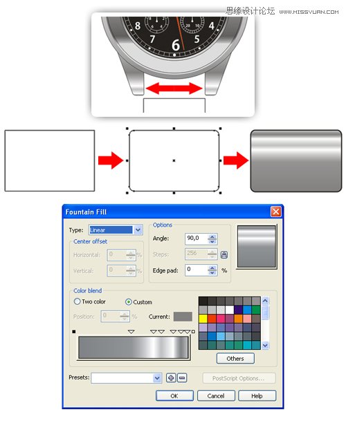 CorelDraw绘制超真实的手表教程