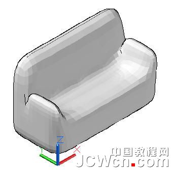 AutoCAD运用长方体网格拉伸制作双人和多人沙发