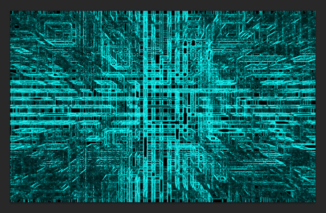 PS滤镜制作高科技质感立体电路背景图