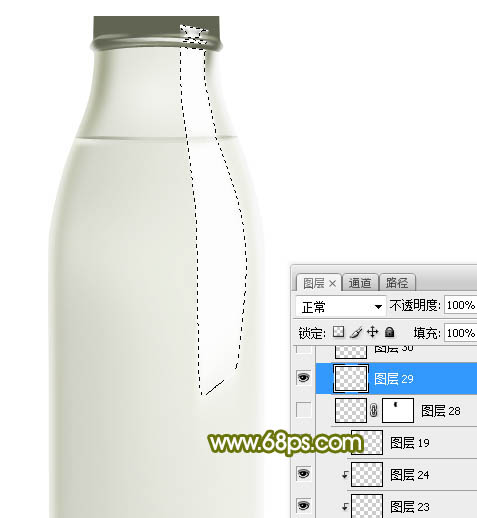 制作一个精致牛奶玻璃瓶的PS实例教程