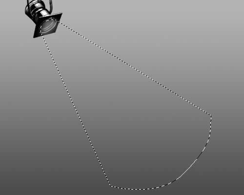 制作灯光照射效果的PS实例教程
