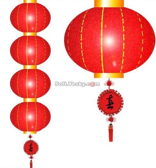 学习用PS制作春节用的大红灯笼