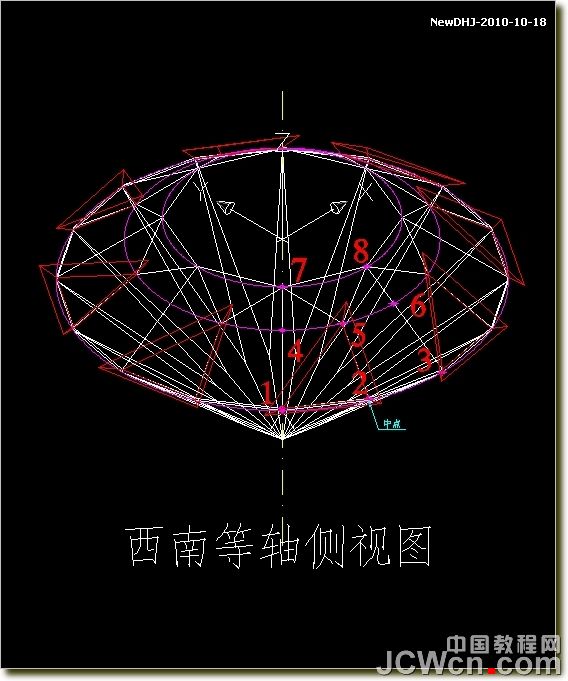 AutoCAD建模教程：绘制八心八箭的钻石,PS教程,思缘教程网