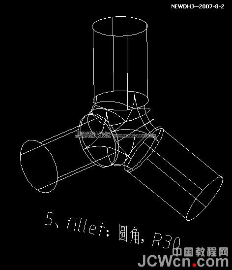 AutoCAD三维建模教程：三通管的制作过程,PS教程,思缘教程网