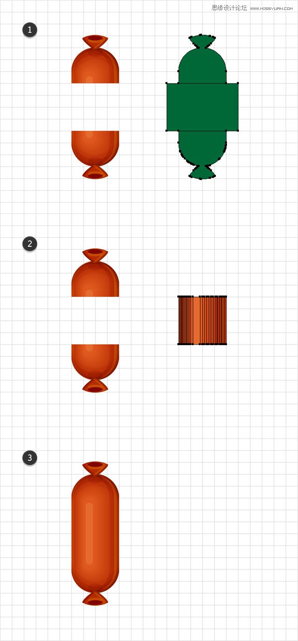 Illustrator制作可爱有趣的小烤肠文字效果,PS教程,思缘教程网