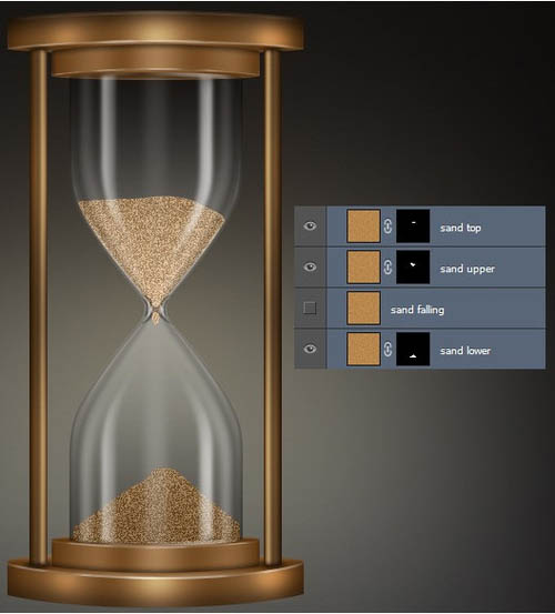 制作质感古铜色时间沙漏图片的PS教程