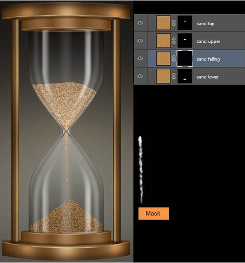制作质感古铜色时间沙漏图片的PS教程