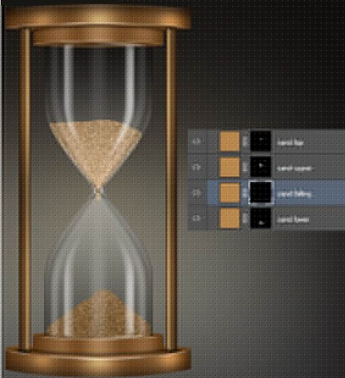 制作质感古铜色时间沙漏图片的PS教程