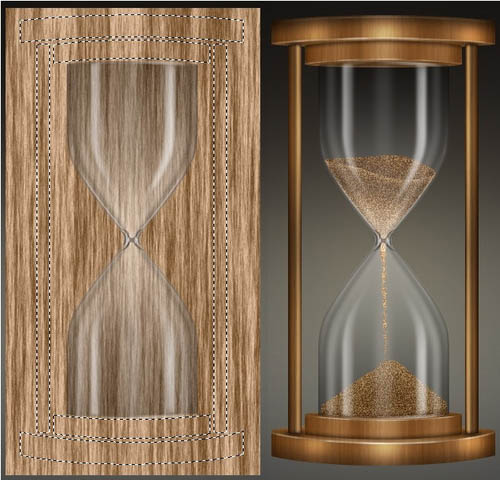 制作质感古铜色时间沙漏图片的PS教程