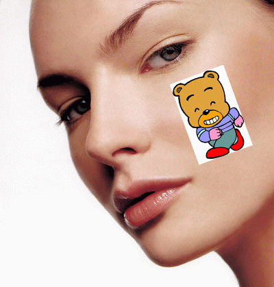 给美女脸部纹身的照片合成教程