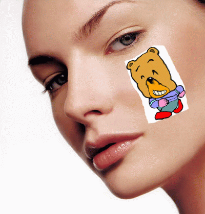 给美女脸部纹身的照片合成教程