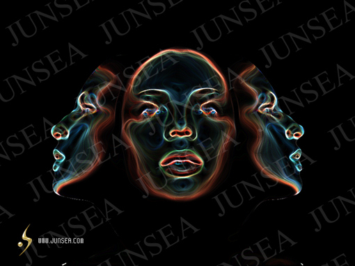 合成机械美女头像的PS实例教程