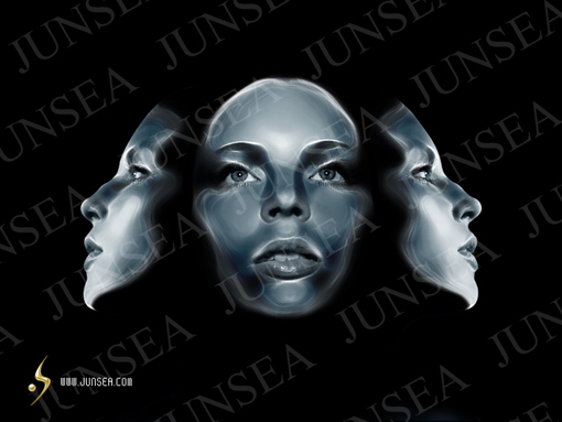 合成机械美女头像的PS实例教程