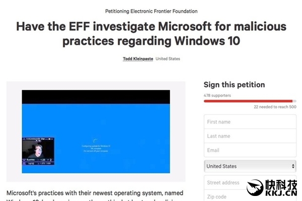 微软Win10强制升级惹怒网友:集体请愿调查