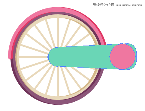 Illustrator绘制矢量风格的自行车效果图,PS教程,思缘教程网