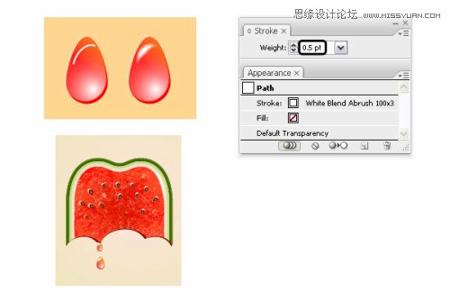 Illustrator绘制清凉可口的西瓜艺术字教程,PS教程,思缘教程网