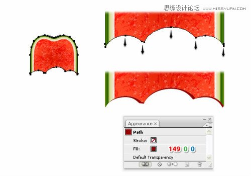 Illustrator绘制清凉可口的西瓜艺术字教程,PS教程,思缘教程网