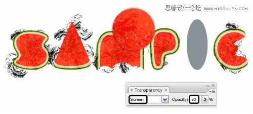 Illustrator绘制清凉可口的西瓜艺术字教程,PS教程,思缘教程网
