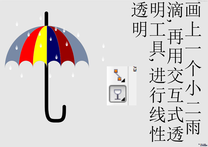 CorelDraw制作漂亮的小雨伞教程,PS教程,思缘教程网