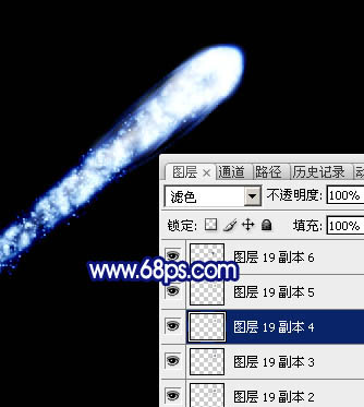 制作泛蓝色梦幻流星图片效果的PS教程