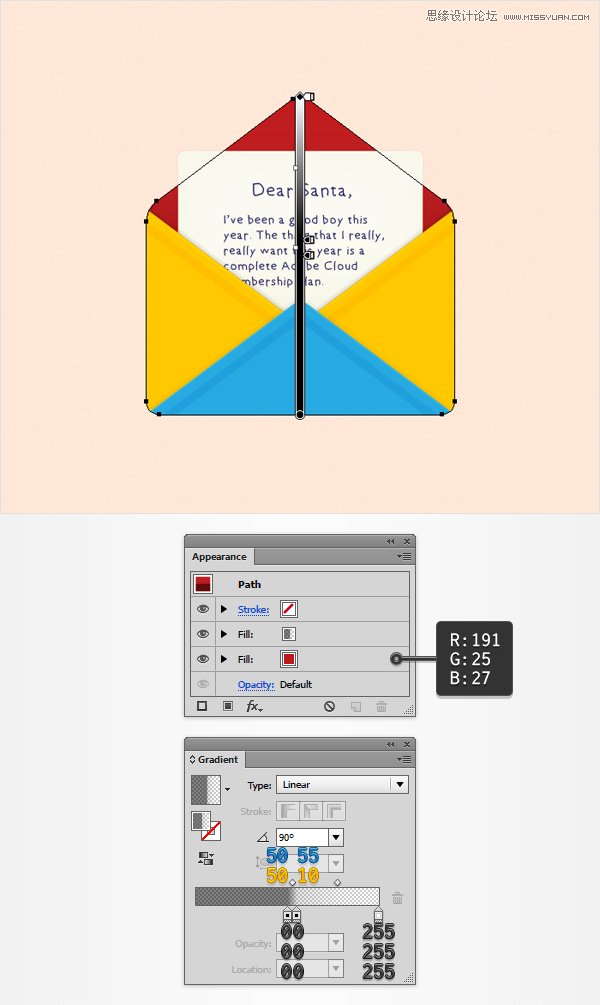 Illustrator绘制立体风格的红色信封图标,PS教程,思缘教程网