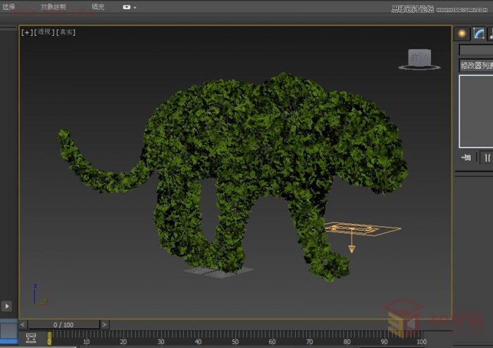 3ds MAX巧用粒子流制作创意草雕动物,PS教程,思缘教程网