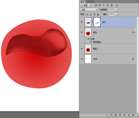 制作晶莹剔透红色玻璃樱桃图片的PS教程