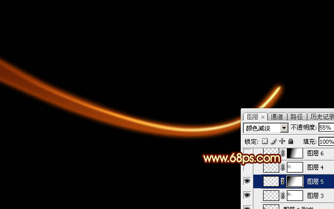 制作漂亮红色动感光束图案的PS教程
