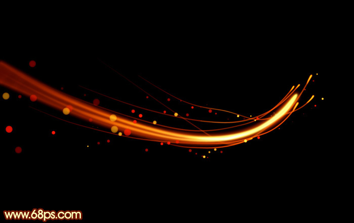 制作漂亮红色动感光束图案的PS教程