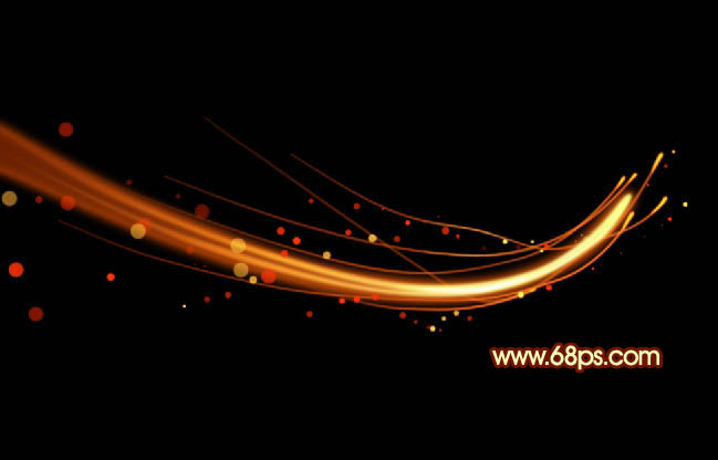 制作漂亮红色动感光束图案的PS教程