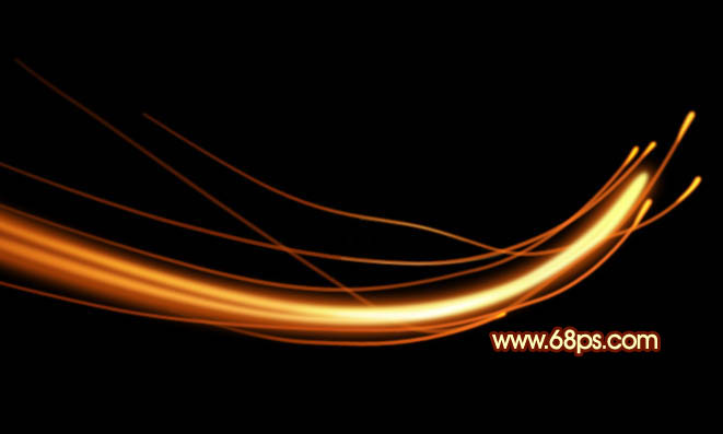 制作漂亮红色动感光束图案的PS教程