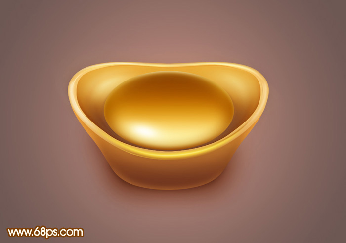 制作逼真漂亮金元宝图片的PS教程