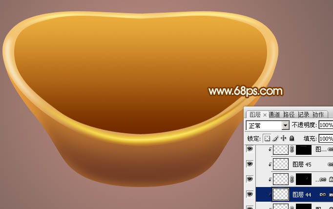 制作逼真漂亮金元宝图片的PS教程