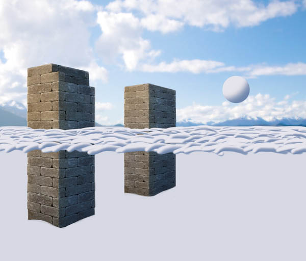 如何给图片添加厚厚积雪效果的PS教程