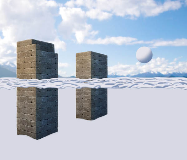 如何给图片添加厚厚积雪效果的PS教程