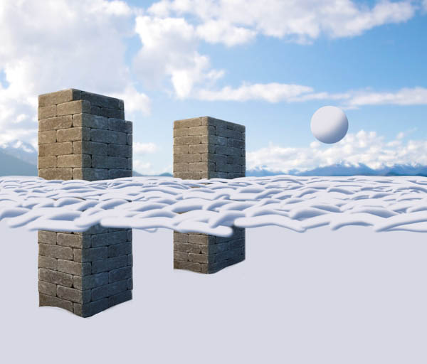 如何给图片添加厚厚积雪效果的PS教程