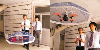 日本发明无人机飞行伞还可吹出凉风