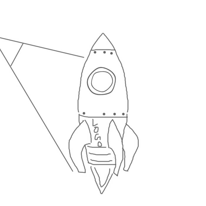 制作精致红色卡通小火箭图片的PS教程