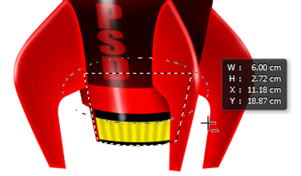 制作精致红色卡通小火箭图片的PS教程