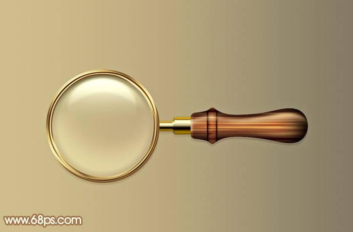 制作精致木柄放大镜图片的PS教程