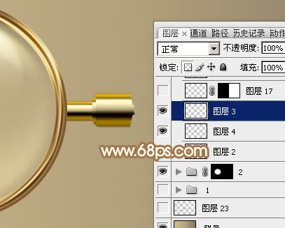 制作精致木柄放大镜图片的PS教程
